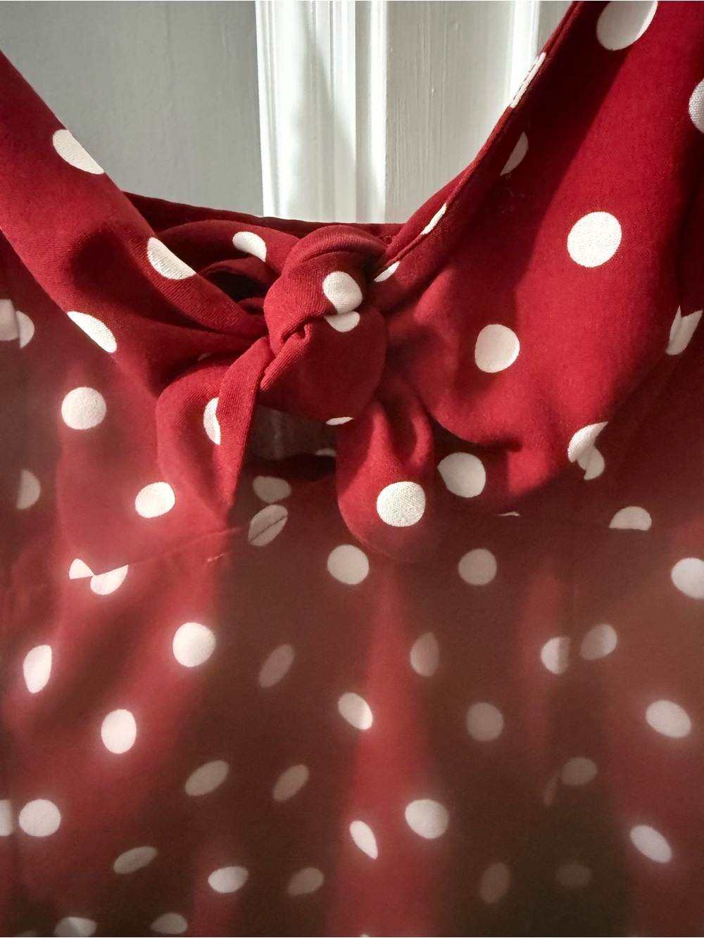 Nasty Gal Red & White Polka Dot Slip Dress - Picture 2 of 6